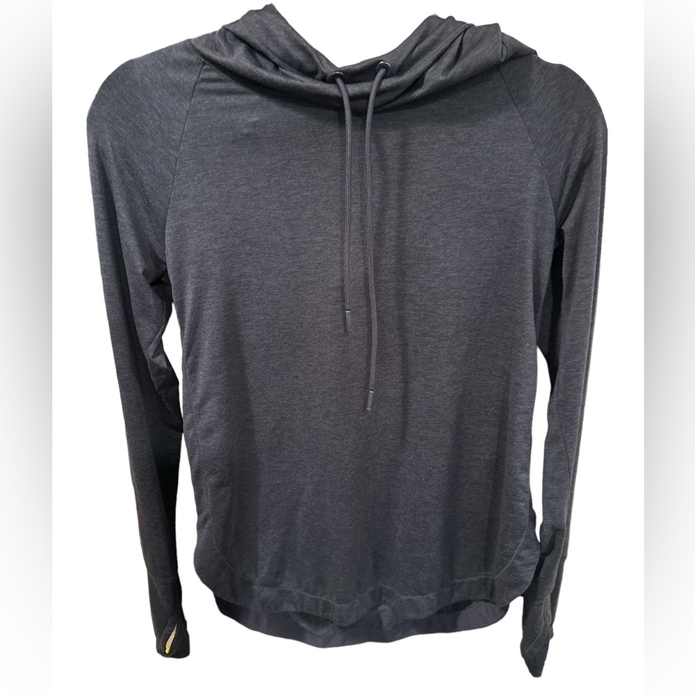 Athleta Wom Running Hoodie NWOT. Navy Drawstrings Thumbholes